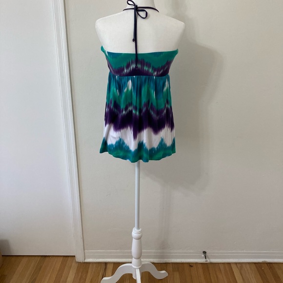 TART brand strapless with halter strap flowy tie-dye top - Picture 3 of 5